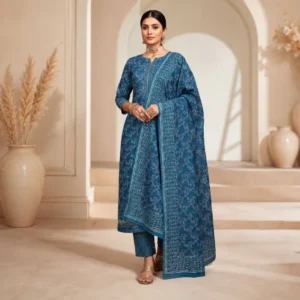 royal-blue-floral-printed-cotton-kurta-pant-set-with-dupatta